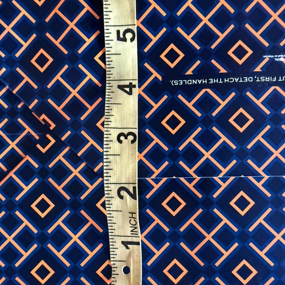 Tory Burch Blue and Orange Geometric Shopping Bag - Picture 11 of 13